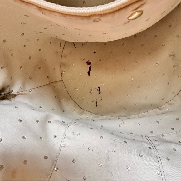 KATE SPADE Women’s Beige Red POINT BREEZE Coal Straw Tote Bag Large Bow 12” X 8” - Picture 6 of 13